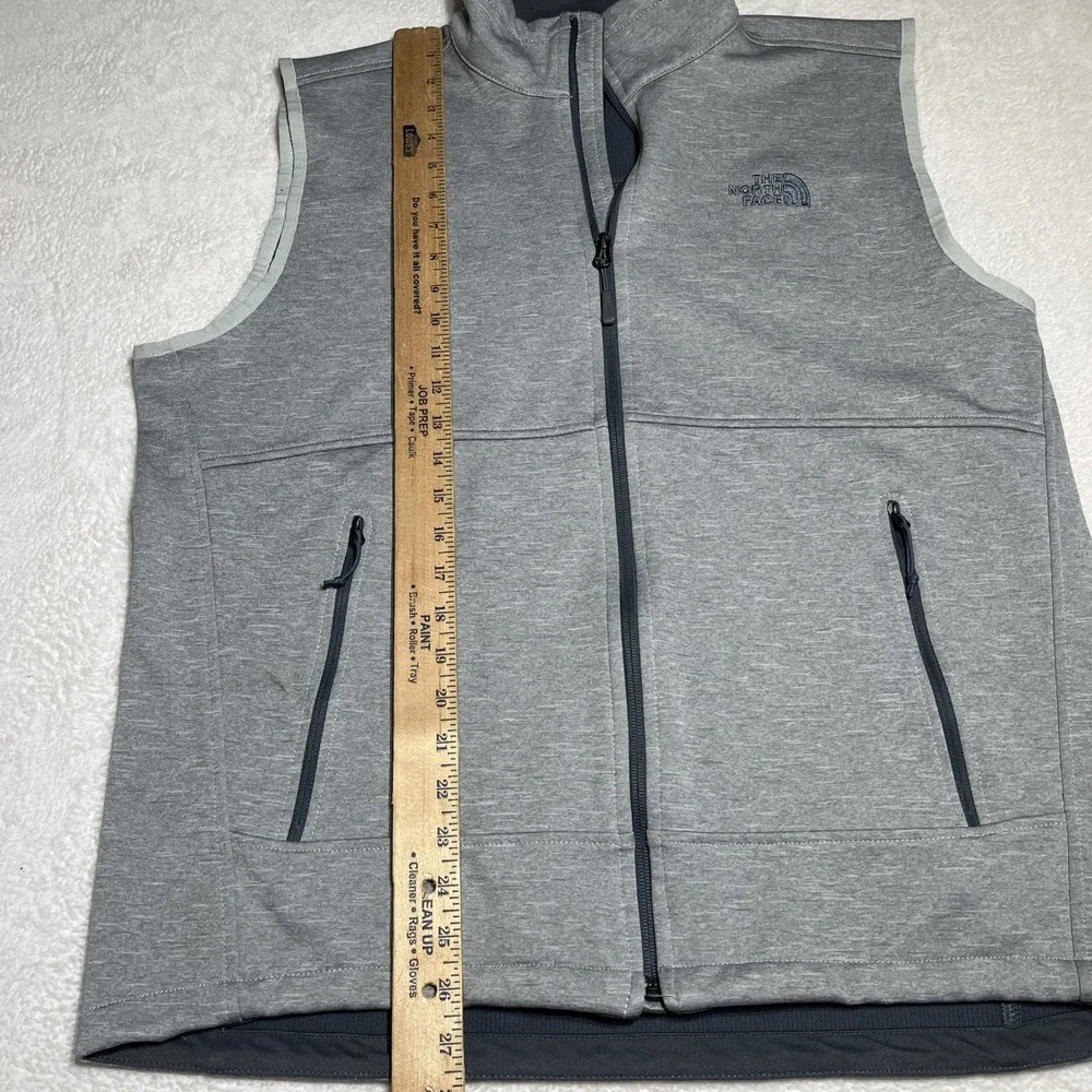 The North Face Apex Bionic Men's L Gray Full Zip Vest Logo Regular Fit Fall